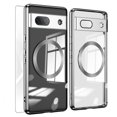 thumbnail image 1 of Allytech Magnetic Case for Google Pixel 7A, Google Pixel 7A Tempered Glass Screen Protector, With Camera Lens Protector Transparent Clear Shockproof Anti-Yellow Bumper Slim Cover Case - Silver, 1 of 6