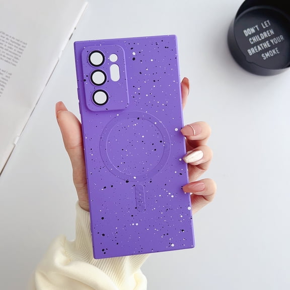 Allytech Magnetic Case for Samsung Galaxy Note 20 Ultra, Compatible Magsafe Flecks Design Stylish Shockproof Anti-Scratch Slim Fit Bumper Camera Lens Protective Case for Galaxy Note 20 Ultra, Purple