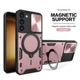 thumbnail image 1 of Allytech Magnetic Case for Samsung Galaxy S21 FE, Camera Lens Protector Ring Kickstand Military Grade Shockproof Rugged Hybrid Case for Galaxy S21 FE - Pink, 1 of 11