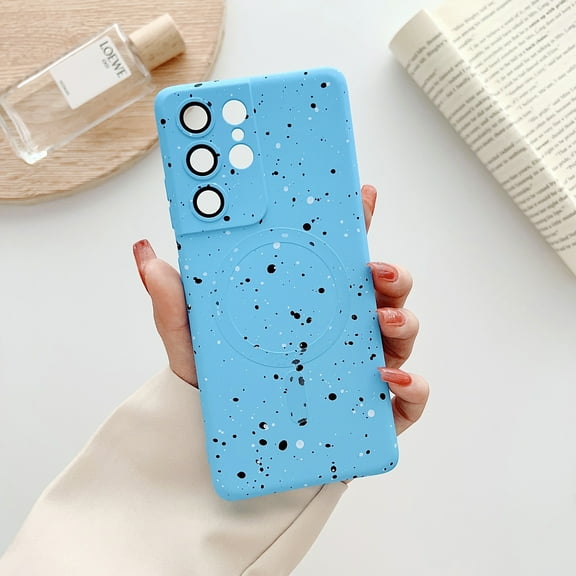 Allytech Magnetic Case for Samsung Galaxy S21 FE, Compatible Magsafe Flecks Design Stylish Shockproof Anti-Scratch Slim Fit Bumper Camera Lens Protective Case for Galaxy S21 FE, Blue