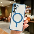 thumbnail image 1 of Allytech Magnetic Case for Samsung Galaxy S23 Compatible with MagSafe Wireless Charging, [Slim & Lightweight] Shockproof TPU Bumper Clear Matte Rugged Acrylic Back Case - Darkblue, 1 of 10