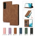 thumbnail image 1 of Allytech Magnetic Case for Samsung Galaxy S23 Plus, [3 Card Slots] [1 Cash Slots] Slim PU Leather Shockproof Camera Lens Protection Kickstand Magnetic Closure Luxury Case for Women Men - Brown, 1 of 7