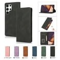 thumbnail image 1 of Allytech Magnetic Case for Samsung Galaxy S23 Ultra, [3 Card Slots] [1 Cash Slots] Slim PU Leather Shockproof Camera Lens Protection Kickstand Magnetic Closure Luxury Case for Women Men - Black, 1 of 7