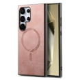thumbnail image 1 of Allytech Magnetic Case for Samsung Galaxy S24 Plus, Compatible with MagSafe, Premium PU Leather Slim Fit Anti-Fingerprint & Anti-Drop Protective Case Support Wireless Charging & Car Mount - Pink, 1 of 10