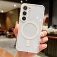 thumbnail image 1 of Allytech Magnetic Case for Samsung Galaxy S24 Plus Compatible with MagSafe Wireless Charging, [Slim & Lightweight] Shockproof TPU Bumper Clear Matte Rugged Acrylic Back Case - White, 1 of 10