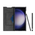 thumbnail image 1 of Allytech Magnetic Case for Samsung Galaxy S24 Plus, Support Wireless Charging, Card Slot & Kickstand, [Comfortable Touch] Luxury PU Leather Anti-Fingerprint Shockproof Oil-Proof Flip Case - Black, 1 of 7