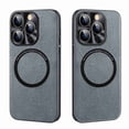 thumbnail image 1 of Allytech Magnetic Case for Apple iPhone 11 , Shockproof PU Leather Hybrid Slim Fit Rugged Lightweight Protective Phone Case, Gray, 1 of 3
