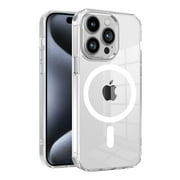 Allytech Magnetic Case for iPhone 12/ iPhone 12 Pro, Compatible with Magsafe Crystal Clear Transparent Wireless Charging Support Slim Shockproof Rugged Phone Case for Apple iPhone 12/12 Pro - White