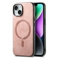 thumbnail image 1 of Allytech Magnetic Case for iPhone 13 Pro Max, Compatible with MagSafe, Premium PU Leather Slim Fit Anti-Fingerprint & Anti-Drop Protective Case Support Wireless Charging & Car Mount - Pink, 1 of 10
