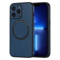 thumbnail image 1 of Allytech Magnetic Case for iPhone 14 Pro - Four Corners Drop Protection - Compatible with MagSafe - Ultra Thin Lightweight Luxury PU Leather Shockproof Camera Protection Case Cover, Blue, 1 of 8