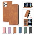 thumbnail image 1 of Allytech Magnetic Case for iPhone 14 Pro Max, [3 Card Slots] [1 Cash Slots] Slim PU Leather Shockproof Camera Lens Protection Kickstand Magnetic Closure Luxury Case for Women Men - Brown, 1 of 7