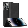 thumbnail image 1 of Allytech Magnetic Case for iPhone 14 Pro, Support Wireless Charging, Card Slot & Kickstand, [Comfortable Touch] Luxury PU Leather Anti-Fingerprint Shockproof Oil-Proof Flip Case - Black, 1 of 8