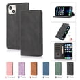 thumbnail image 1 of Allytech Magnetic Case for iPhone 15, [3 Card Slots] [1 Cash Slots] Slim PU Leather Shockproof Camera Lens Protection Kickstand Magnetic Closure Luxury Case for Women Men - Black, 1 of 7