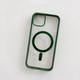 thumbnail image 1 of Allytech Magnetic Case for iPhone 15 Plus Compatible with MagSafe Wireless Charging, [Slim & Lightweight] Shockproof TPU Bumper Clear Matte Rugged Acrylic Back Case - Darkgreen, 1 of 8