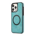 thumbnail image 1 of Allytech Magnetic Case for iPhone 15 Plus, Luxury PU Leather Ultra Slim Case Support Wireless Charging, Retro Business Shockproof Non-Slip Back Cover Case for iPhone 15 Plus - Green, 1 of 5