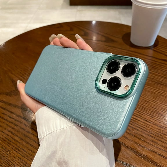 Allytech Magnetic Case for iPhone 15 Pro, [MagSafe Compatible], Slim Lightweight Luxury PU Leather Shockproof Protective Case Support Wireless Charging for iPhone 15 Pro - Blue