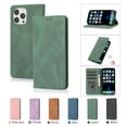 thumbnail image 1 of Allytech Magnetic Case for iPhone 15 Pro Max, [3 Card Slots] [1 Cash Slots] Slim PU Leather Shockproof Camera Lens Protection Kickstand Magnetic Closure Luxury Case for Women Men - Green, 1 of 7