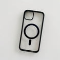 thumbnail image 1 of Allytech Magnetic Case for iPhone 15 Pro Max Compatible with MagSafe Wireless Charging, [Slim & Lightweight] Shockproof TPU Bumper Clear Matte Rugged Acrylic Back Case - Black, 1 of 7
