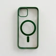 thumbnail image 1 of Allytech Magnetic Case for iPhone 15 Pro Max Compatible with MagSafe Wireless Charging, [Slim & Lightweight] Shockproof TPU Bumper Clear Matte Rugged Acrylic Back Case - Darkgreen, 1 of 6