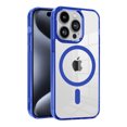 thumbnail image 1 of Allytech Magnetic Case for iPhone 15 Pro Max, Compatible with Magsafe Crystal Clear Transparent Wireless Charging Support Slim Fit Shockproof Rugged Phone Case for Apple iPhone 15 Pro Max - Darkblue, 1 of 8