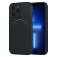 thumbnail image 1 of Allytech Magnetic Case for iPhone 15 Pro Max - Four Corners Drop Protection - Compatible with MagSafe - Ultra Thin Lightweight Luxury PU Leather Shockproof Camera Protection Case Cover, Black, 1 of 8