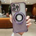 thumbnail image 1 of Allytech Magnetic Case for iPhone 15 Pro, Stylish Gradient Glitter Bling Case Compatible with MagSafe, Soft TPU Kickstand Lens Protection Slim Lightweight Shockproof Clear Cover Case - Darkpurple, 1 of 8