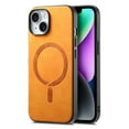 thumbnail image 1 of Allytech Magnetic Case for iPhone 16 Plus, Compatible with MagSafe, Premium PU Leather Slim Fit Anti-Fingerprint & Anti-Drop Protective Case Support Wireless Charging & Car Mount - Yellow, 1 of 10