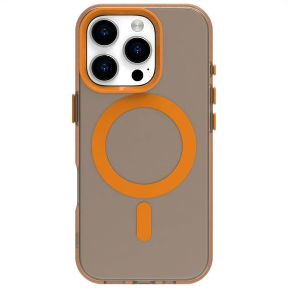 Allytech Magnetic Case for iPhone 16 Pro Max Compatible with Magsafe & Wireless Charging Lightweight Shell Shockproof Soft TPU Back Protective Case Military-Grade Protection & Anti-Scratch, Orange