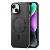 Allytech Magnetic Case for iPhone XS Max, Compatible with MagSafe, Premium PU Leather Slim Fit Anti-Fingerprint & Anti-Drop Protective Case Support Wireless Charging & Car Mount - Black