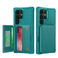 thumbnail image 1 of Allytech  Magnetic Clasp Wallet Case for Samsung Galaxy S24 Plus with 3 Card Holder, Compatible with Magnetic Car Mount, Premium PU Leather Kickstand Soft TPU Frame Shockproof Case, Green, 1 of 9