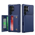 thumbnail image 1 of Allytech  Magnetic Clasp Wallet Case for Samsung Galaxy S24 Ultra with 3 Card Holder, Compatible with Magnetic Car Mount, Premium PU Leather Kickstand Soft TPU Frame Shockproof Case, Darkblue, 1 of 8