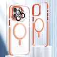 thumbnail image 1 of Allytech Magnetic Clear Case for Apple iPhone 13 Pro Max , With 1 Pcs Screen Protector & Camera Lens Protector Anti-Scratch Shockproof Bumper Anti-Yellow Phone Case, Orange, 1 of 8