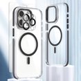 thumbnail image 1 of Allytech Magnetic Clear Case for Apple iPhone 14 Pro, With 1 Pcs Screen Protector & Camera Lens Protector Anti-Scratch Shockproof Bumper Anti-Yellow Phone Case, Black, 1 of 8