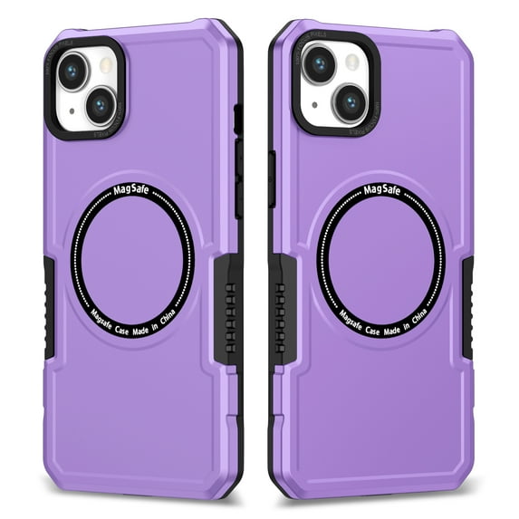 Allytech Magnetic Designed for iPhone 14 Case 2022, Compatible with Magsafe Slim Thin PC & TPU Hybrid Protective Case for Apple iPhone 14 5G 6.1", Purple