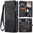 thumbnail image 1 of Allytech Magnetic Detachable Wallet Case for Google Pixel 10 /10 Pro with Card Slots & Zipper Pocket, Support Wireless Charging, PU Leather Wrist Strap Shockproof Full Protection Flip Case, Black, 1 of 9