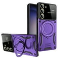 thumbnail image 1 of Allytech Magnetic for Samsung Galaxy S24 5G Case [Compatible with Magsafe] with Stand, Built-in Camera Lens Protector Military Drop Protection Women Men Slim Cover for Samsung S24 5G, Purple, 1 of 7