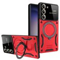 thumbnail image 1 of Allytech Magnetic for Samsung Galaxy S24 5G Case [Compatible with Magsafe] with Stand, Built-in Camera Lens Protector Military Drop Protection Women Men Slim Cover for Samsung S24 5G, Red, 1 of 7