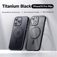 thumbnail image 1 of Allytech Magnetic Semi-Transparent Case for iPhone 15 Pro Max, [Detachable Camera Lens Protector & Compatible with MagSafe], Slim Shockproof Semi-Clear Matte Cover for iPhone 15 Pro Max 6.7", Black, 1 of 10