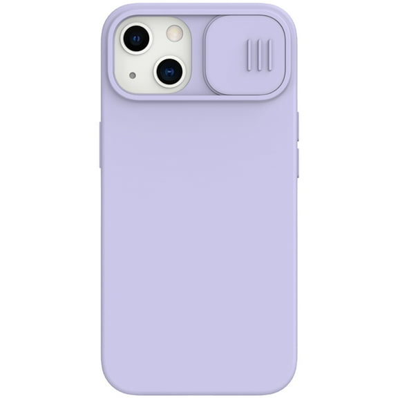 Allytech Magnetic Silicone Case for 6.7" iPhone 14 Plus with Slide Camera Cover, Built-in Magnets Support Magsafe Charging, Premium Liquid Silicone Phone Cover for iPhone 14 Plus, Purple