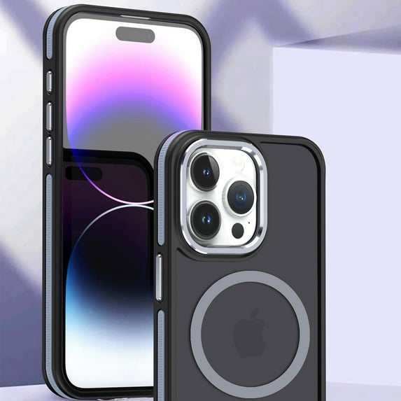 Allytech Magnetic Translucent Case for iPhone 14 Pro, Ultra Slim Soft TPU Skin-Friendly Compatible with MagSafe Drop Protection Anti-Fingerprint Matte Cover for iPhone 14 Pro, Gray
