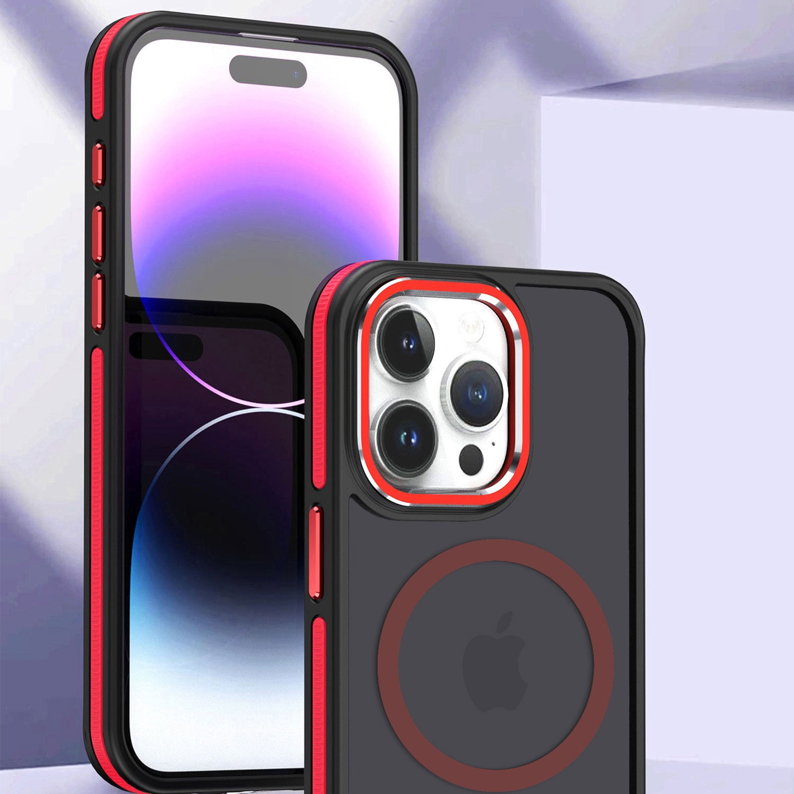 Allytech Magnetic Translucent Case for iPhone 15 Pro Max, Ultra Slim ...