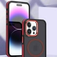 thumbnail image 1 of Allytech Magnetic Translucent Case for iPhone 15 Pro Max, Ultra Slim Soft TPU Skin-Friendly Compatible with MagSafe Drop Protection Anti-Fingerprint Matte Cover for iPhone 15 Pro Max, Red, 1 of 11
