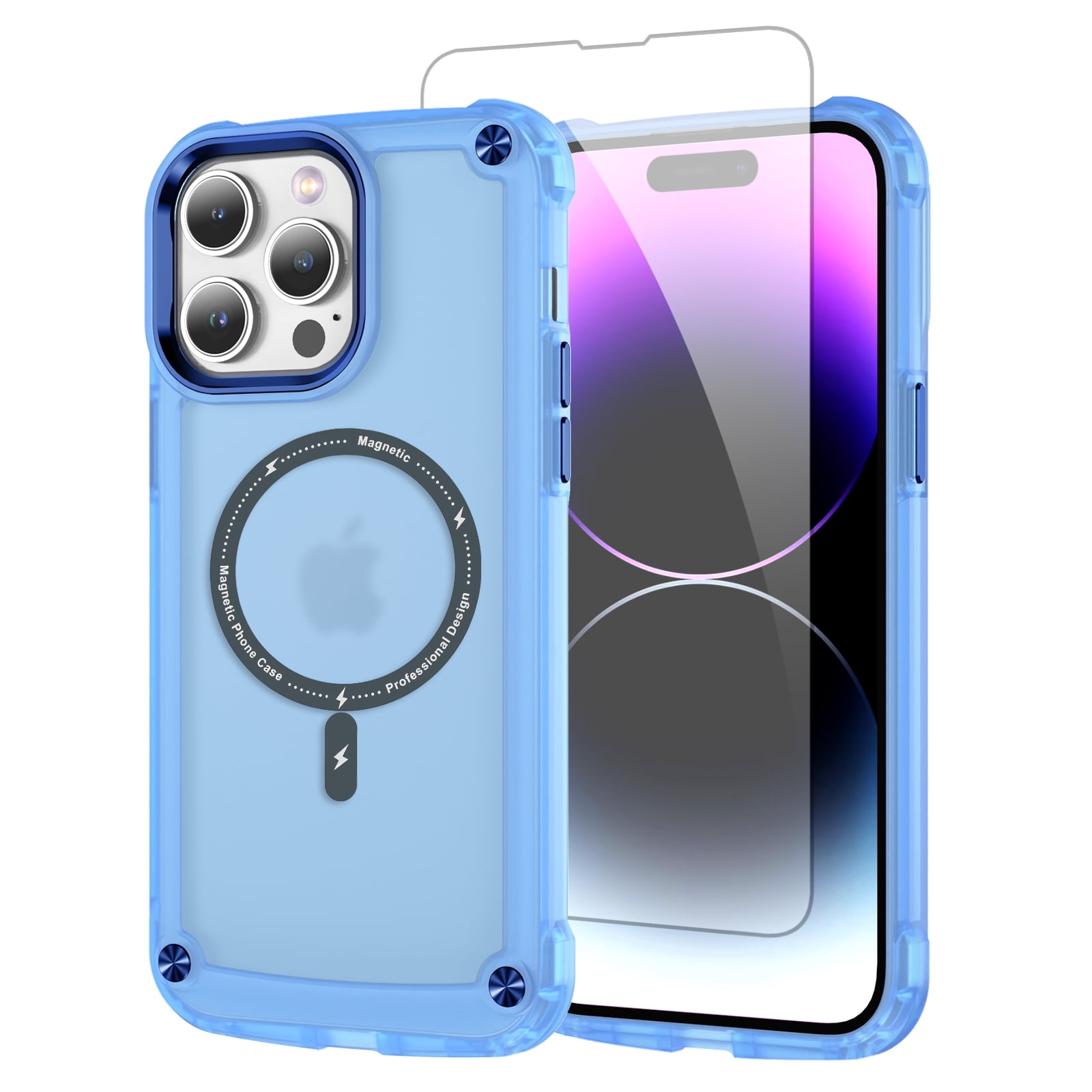 ★DESIGN SKIN★ iPhone 16 Pro Pro Max MagSafe Full Cover Cas Allytech Magsafe Case for Apple iPhone 16 Pro Max, With 1