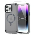 thumbnail image 1 of Allytech Magsafe Case for Apple iPhone 16 Pro, With 1 Pcs Screen Protector Full Body Protective Compatible with Wireless Charging Rugged Bumper Phone Case Cover for iPhone 16 Pro - Gray, 1 of 7