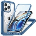 thumbnail image 1 of Allytech Magsafe Compaitble Phone Case for Apple iPhone 16 Pro with Screen Protector, Long-Lasting Clear TPU Full Body Shockproof Anti-Yellow Case Cover for iPhone 16 Pro - Blue, 1 of 8