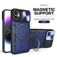 thumbnail image 1 of Allytech Mangetic Case for Apple iPhone 14 Pro Max, Ring Holder Kickstand Sliding Camera Lens Protector Rugged Hybrid Shoockproof Compatible Magsafe Wireless Charging Support Phone Case - Blue, 1 of 11