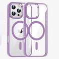 thumbnail image 1 of Allytech Mangetic Case for Apple iPhone 16 Pro Max, Compatible with Magsafe Clear Back Cover Wireless Charging Support Anti-Yellow Shockproof Phone Case for iPhone 16 Pro Max, Violet, 1 of 6