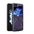 thumbnail image 1 of Allytech Mangetic Case for Samsung Galaxy Z Flip6 6G, Ring Stand Shockproof Rugged Hybrid Compatible Car Mount Bumper Anti-Scratch Phone Case Cover for Galaxy Z Flip6 - Purple, 1 of 12
