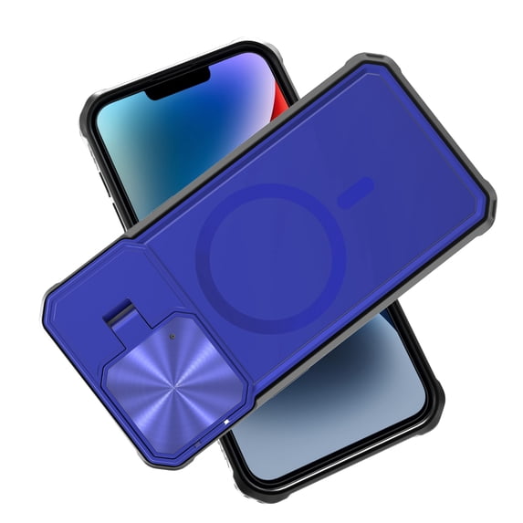 Allytech Mangetic Case for iPhone 15 Pro Max, With Camera Lens Protecrtor Compatible with Magsafe Wireless Charging Support Bumper Shockproof Phone Case for Apple iPhone 15 Pro Max - Darkblue