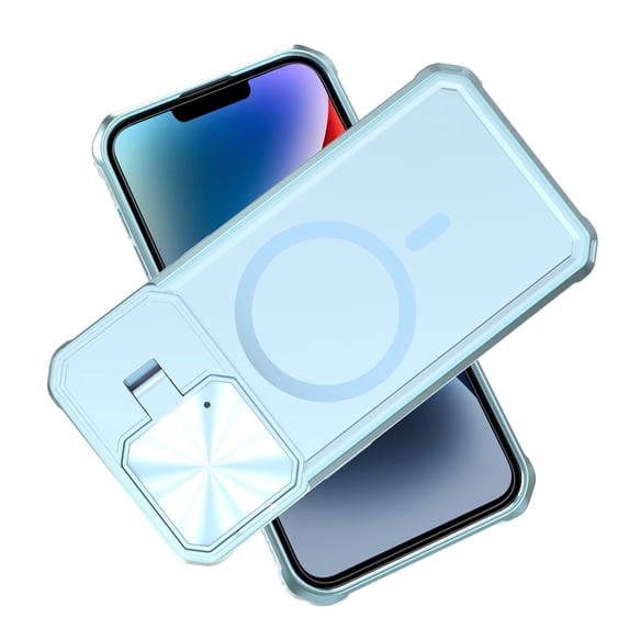 Allytech Mangetic Case for iPhone 15 Pro Max, With Camera Lens Protecrtor Compatible with Magsafe Wireless Charging Support Bumper Shockproof Phone Case for Apple iPhone 15 Pro Max - Blue